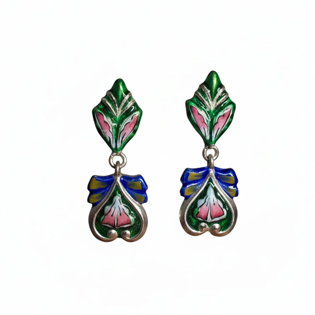 Gulabi Meenakari - Ear Ring