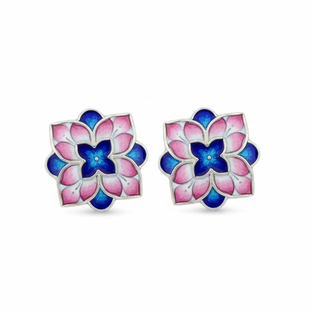 Gulabi Meenakari - Ear Ring