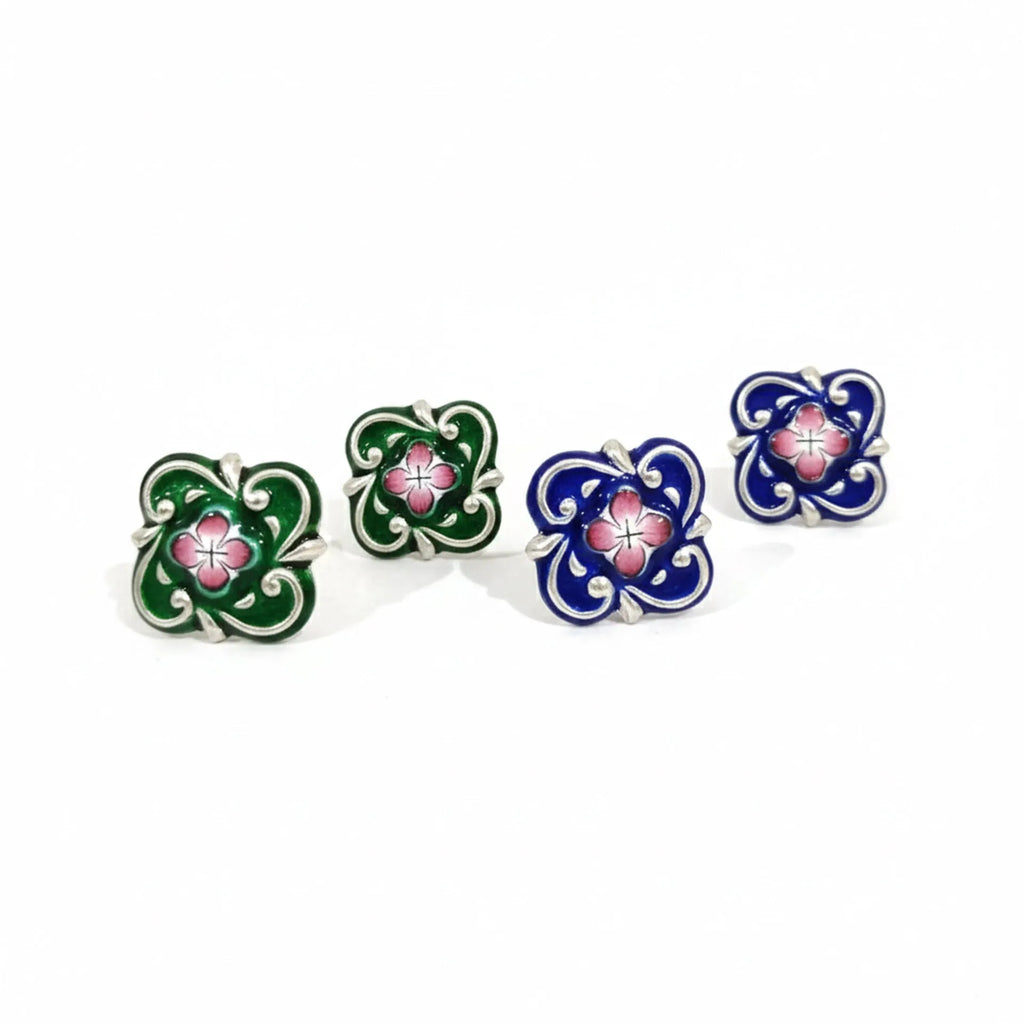 Gulabi Meenakari - Ear Ring