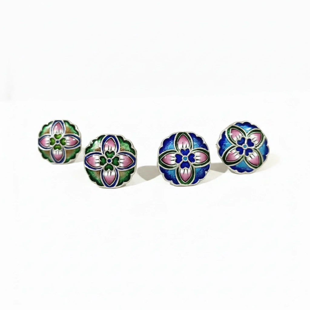 Gulabi Meenakari - Ear Ring
