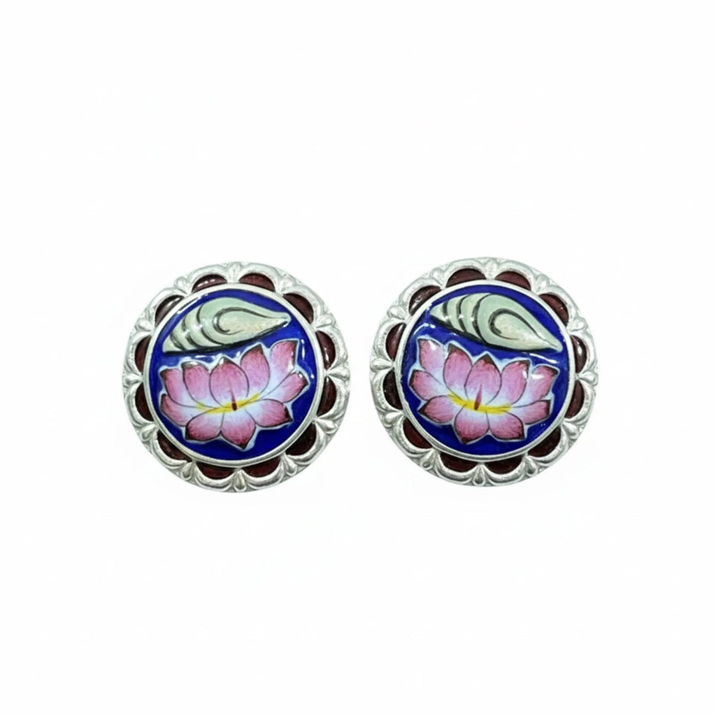 Gulabi Meenakari - Ear Ring