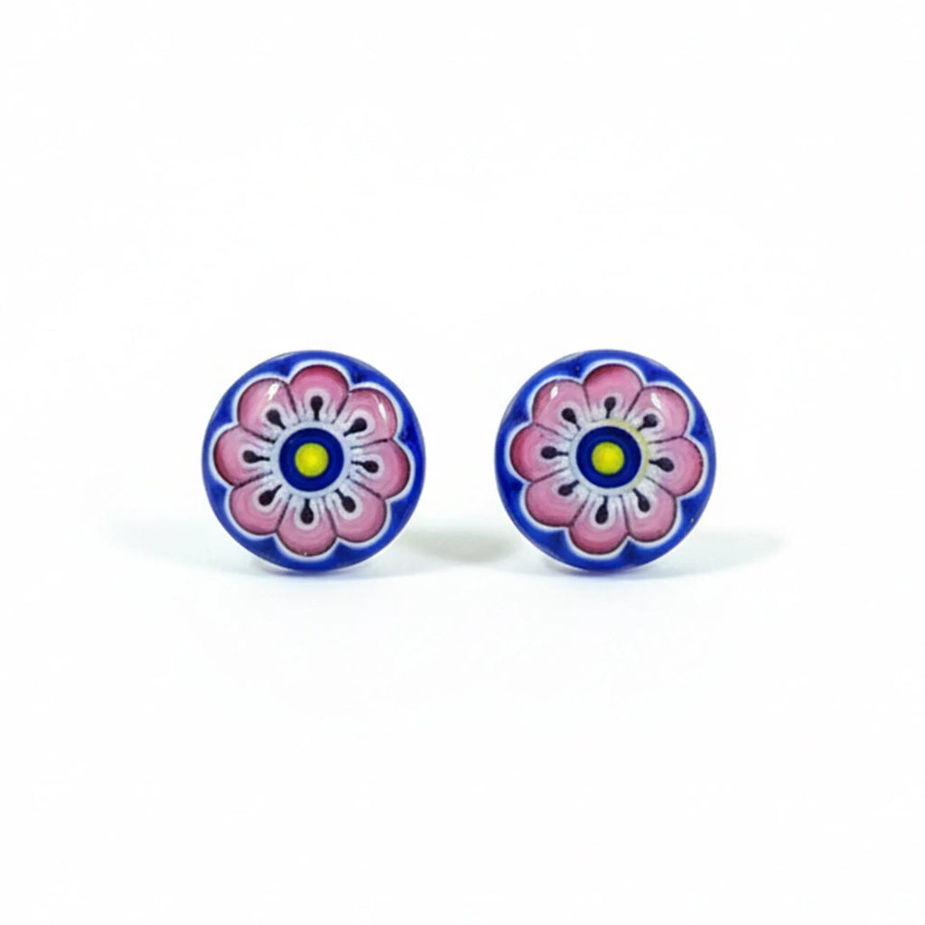 Gulabi Meenakari - Ear Ring