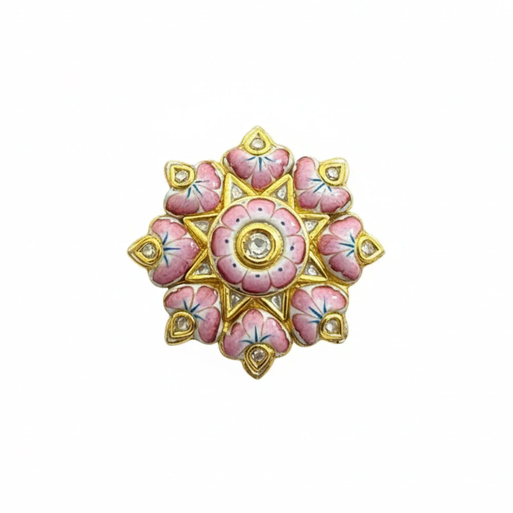 Gulabi Meenakari - Ring