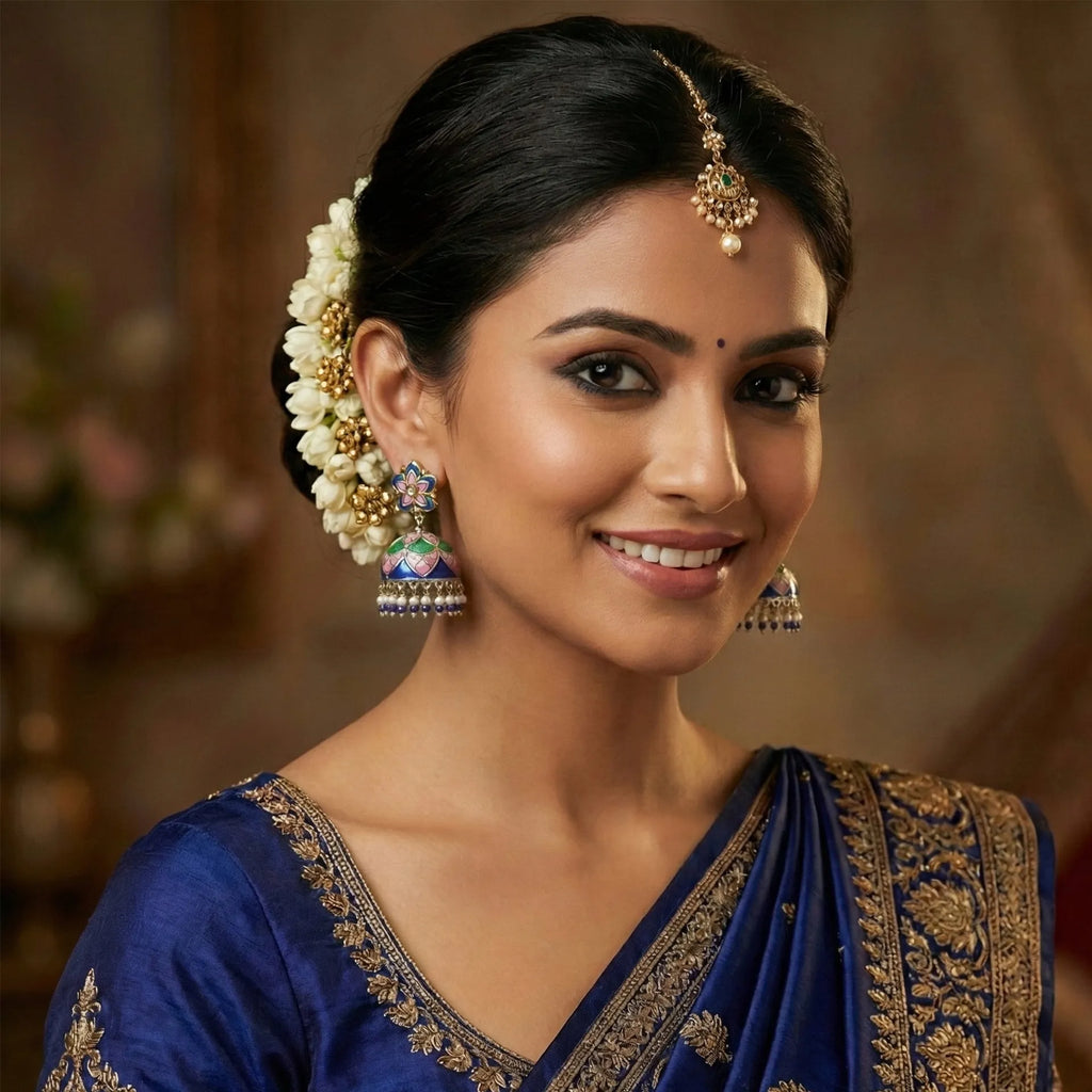 Gulabi Meenakari - Ear Ring