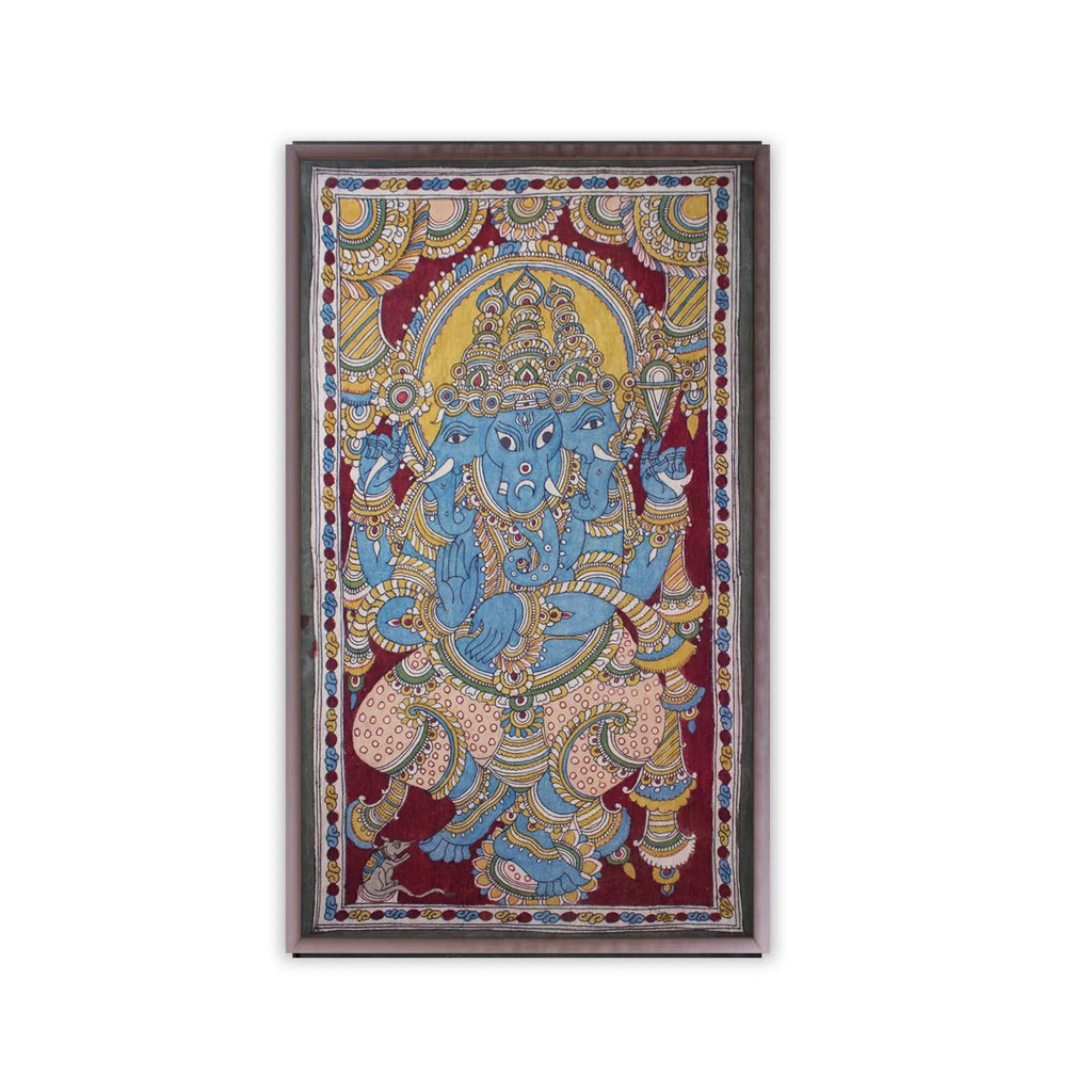 Kalamkari - Tri Mukhi Ganpati