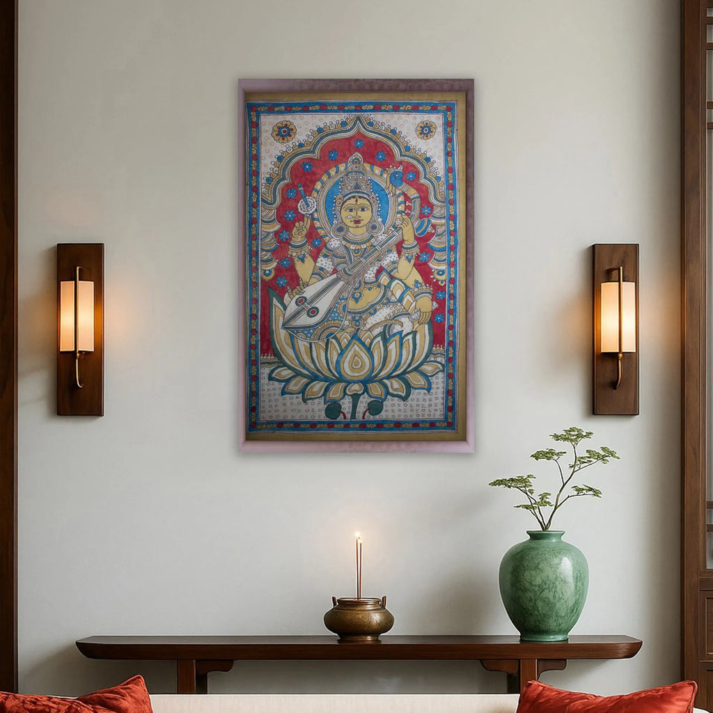 Kalamkari - Saraswati Maa