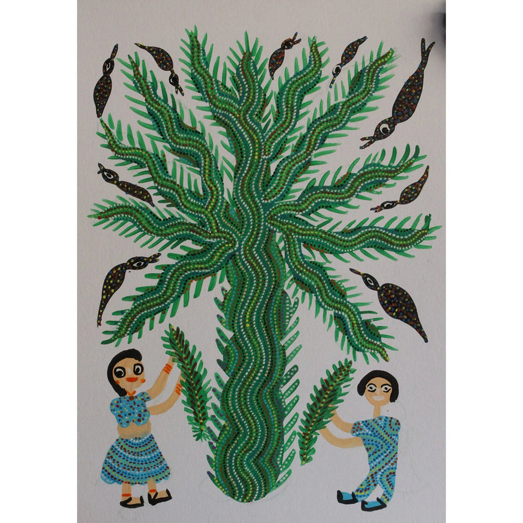 Bhil - People under date tree