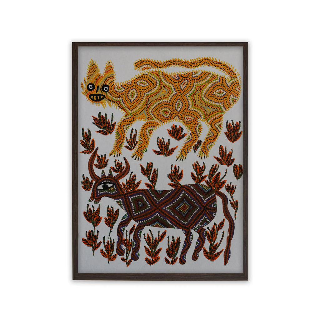 Bhil - Lion killing the cow