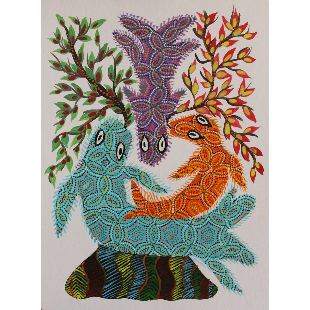Bhil - Fish playing in pond