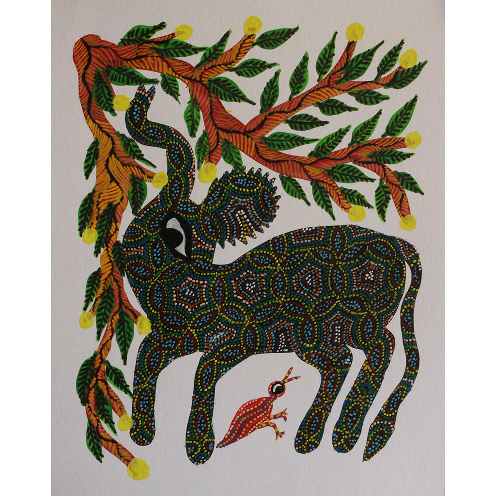 Bhil - The elephant eating leaves