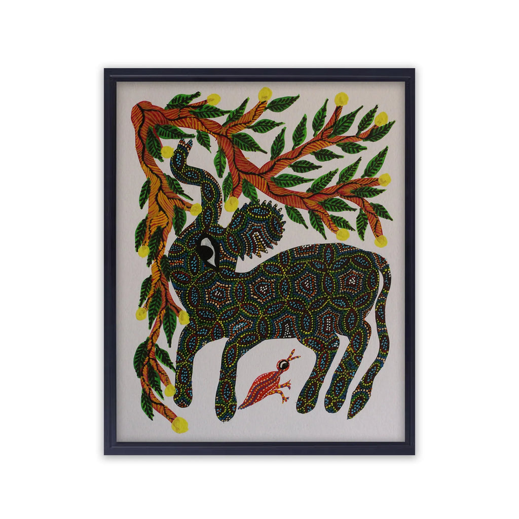 Bhil - The elephant eating leaves