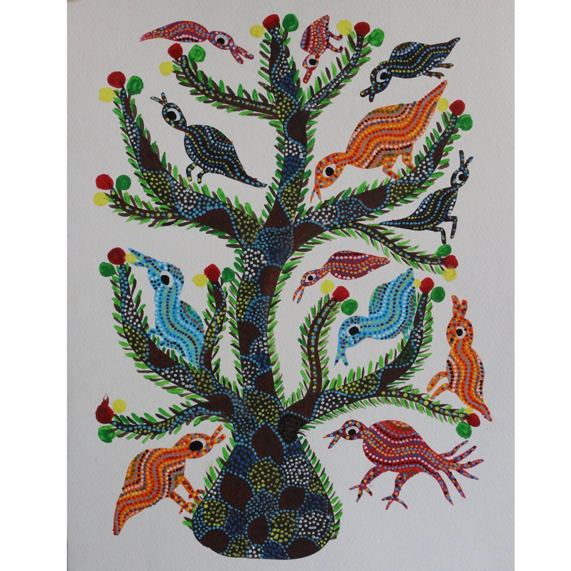 Bhil - Birds on a tree