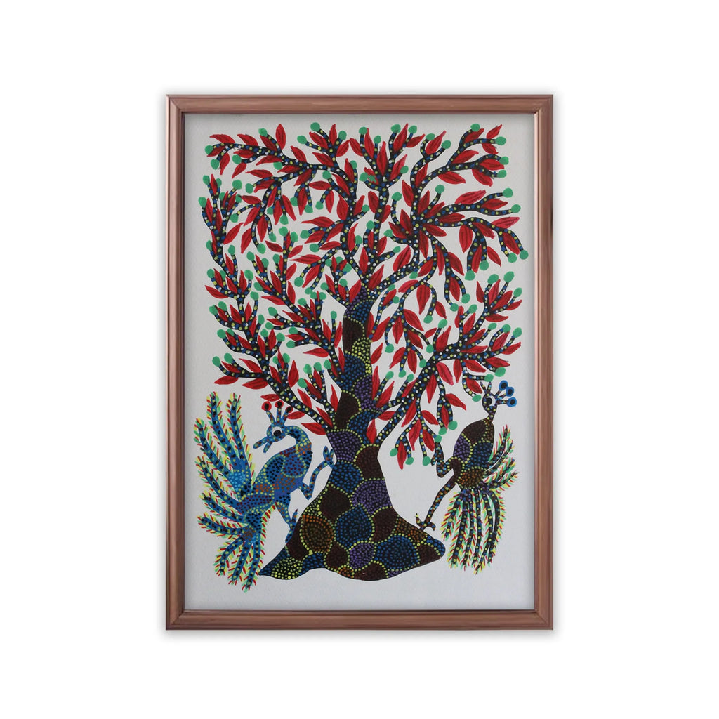 Bhil - Peacocks under the tree