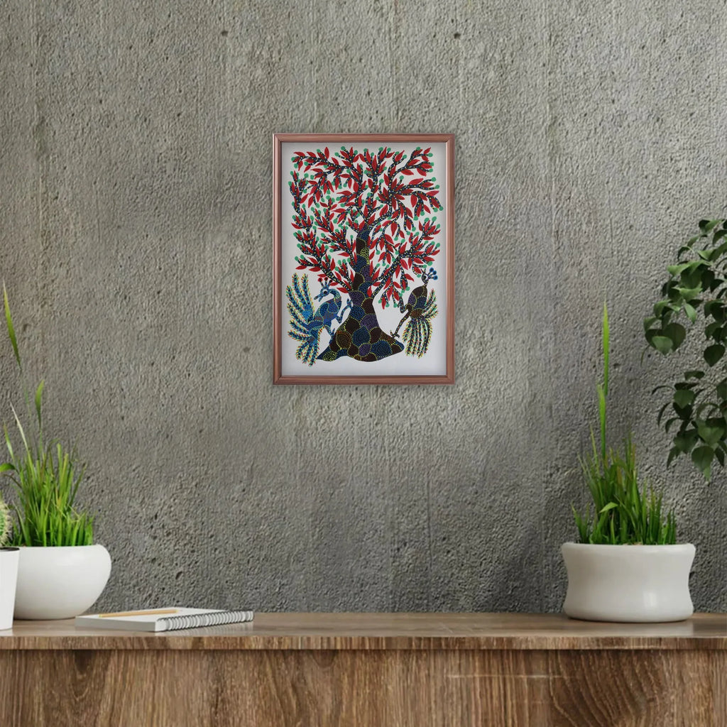 Bhil - Peacocks under the tree