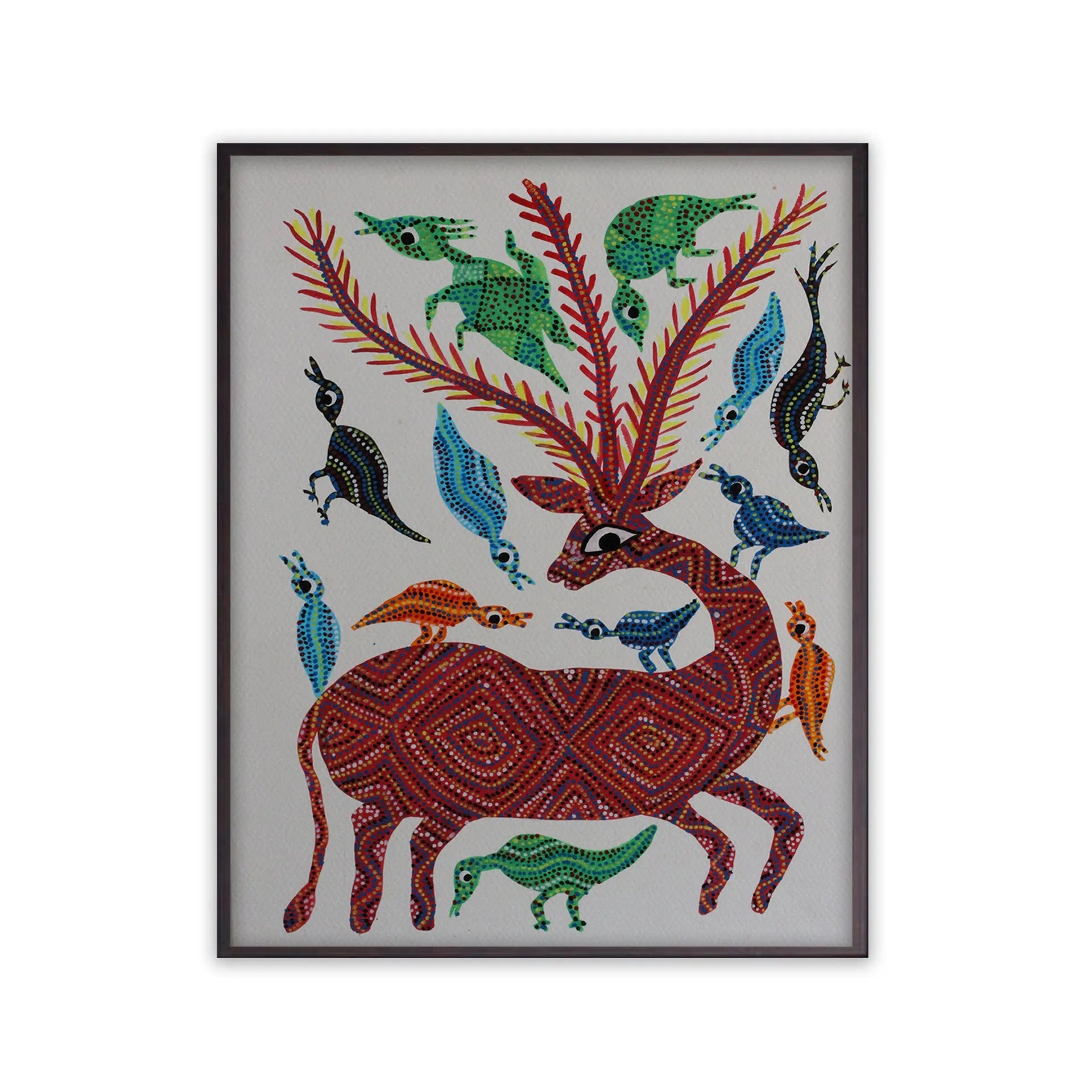 Bhil - Deer and birds