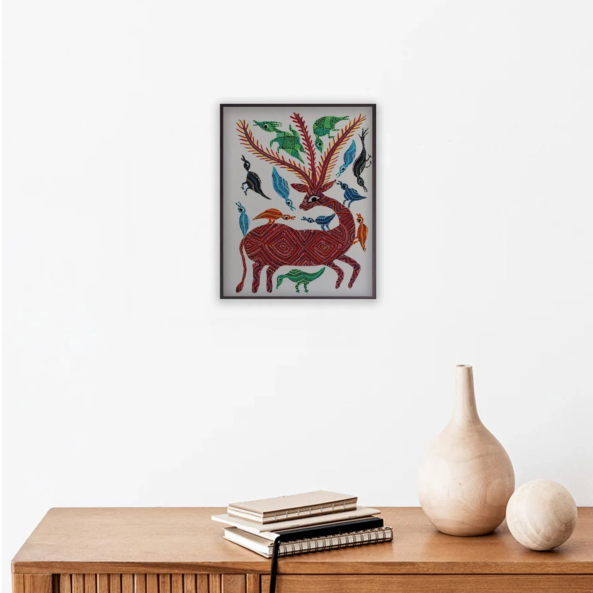 Bhil - Deer and birds