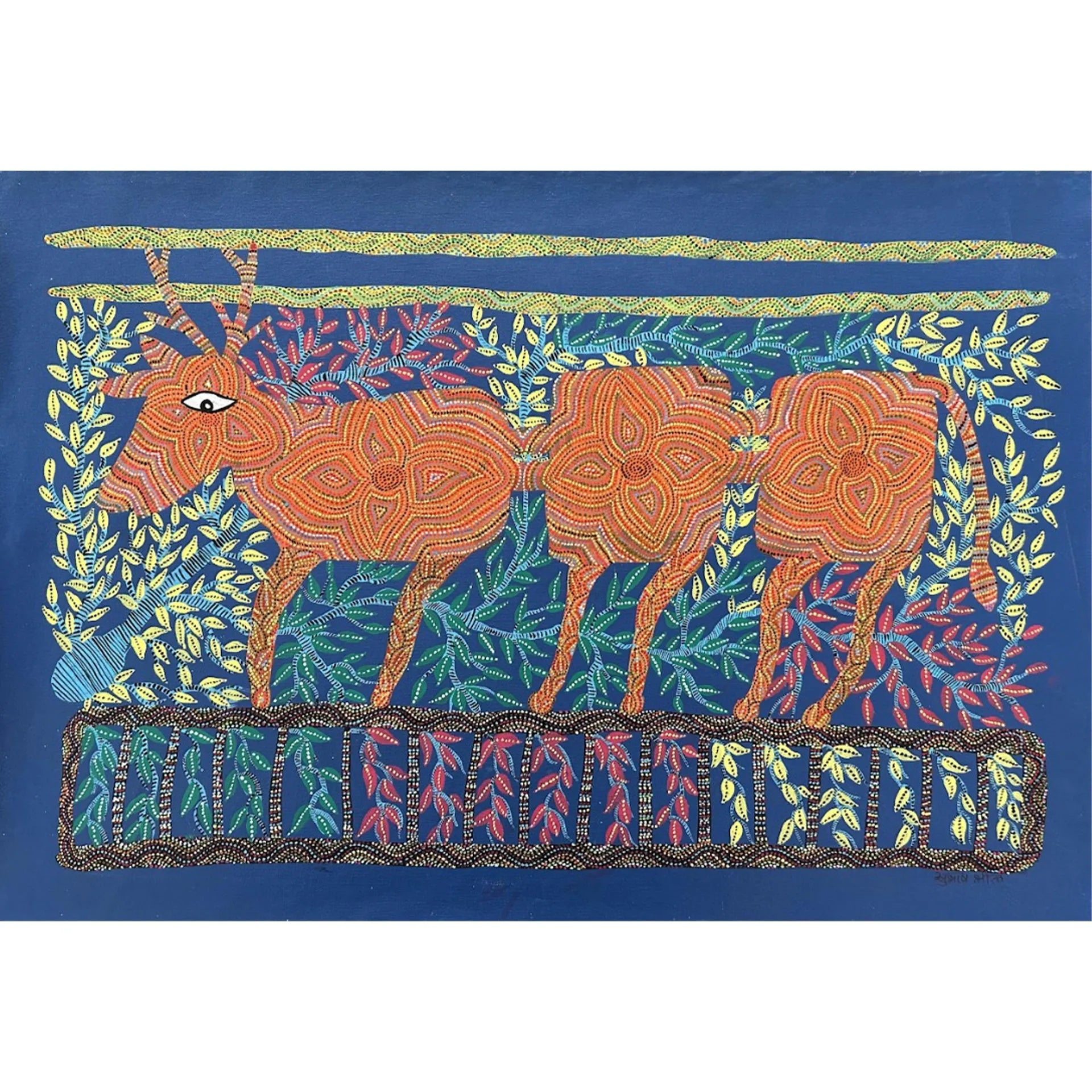 Bhil - Tribal electric train-deer