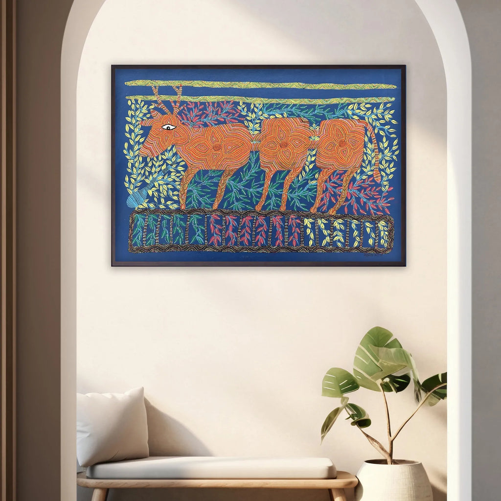 Bhil - Tribal electric train-deer