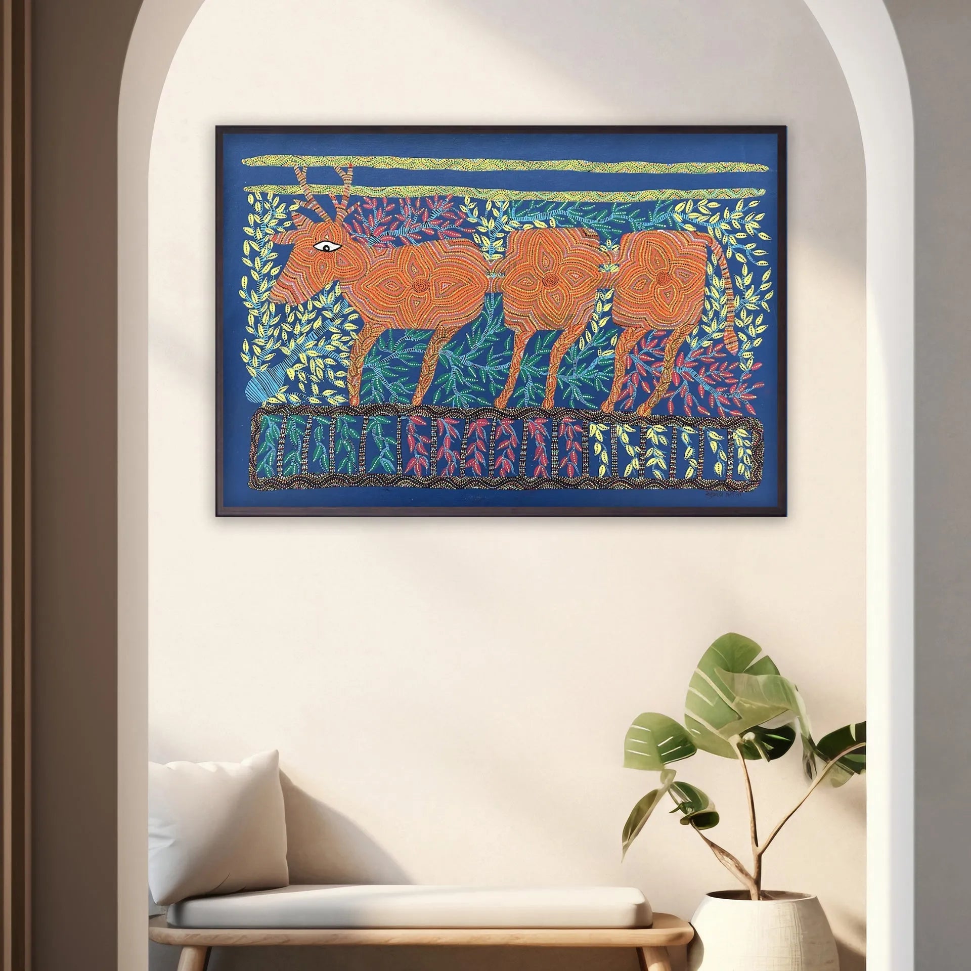 Bhil - Tribal electric train-deer
