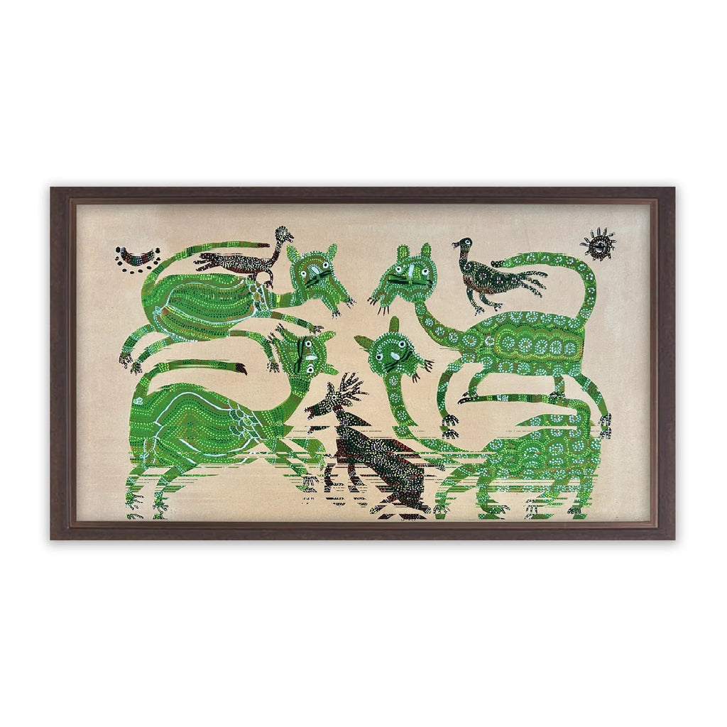 Bhil - Cats and birds and deer