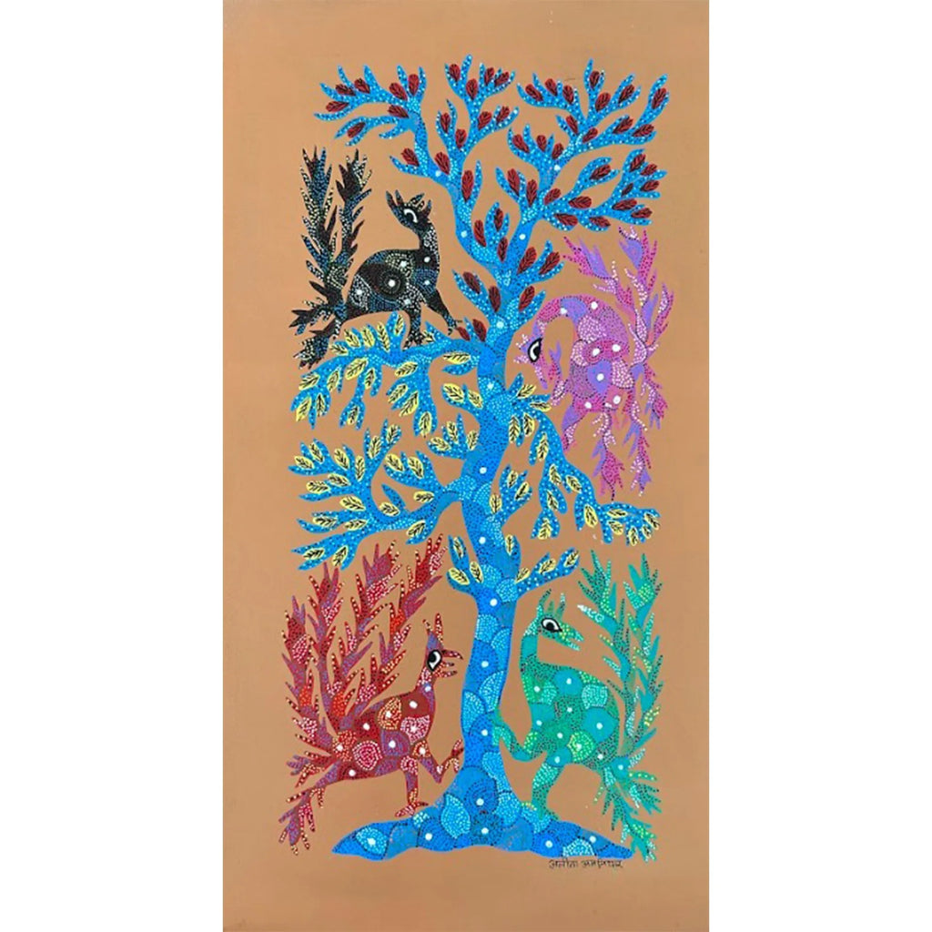 Bhil - Tree of life and birds