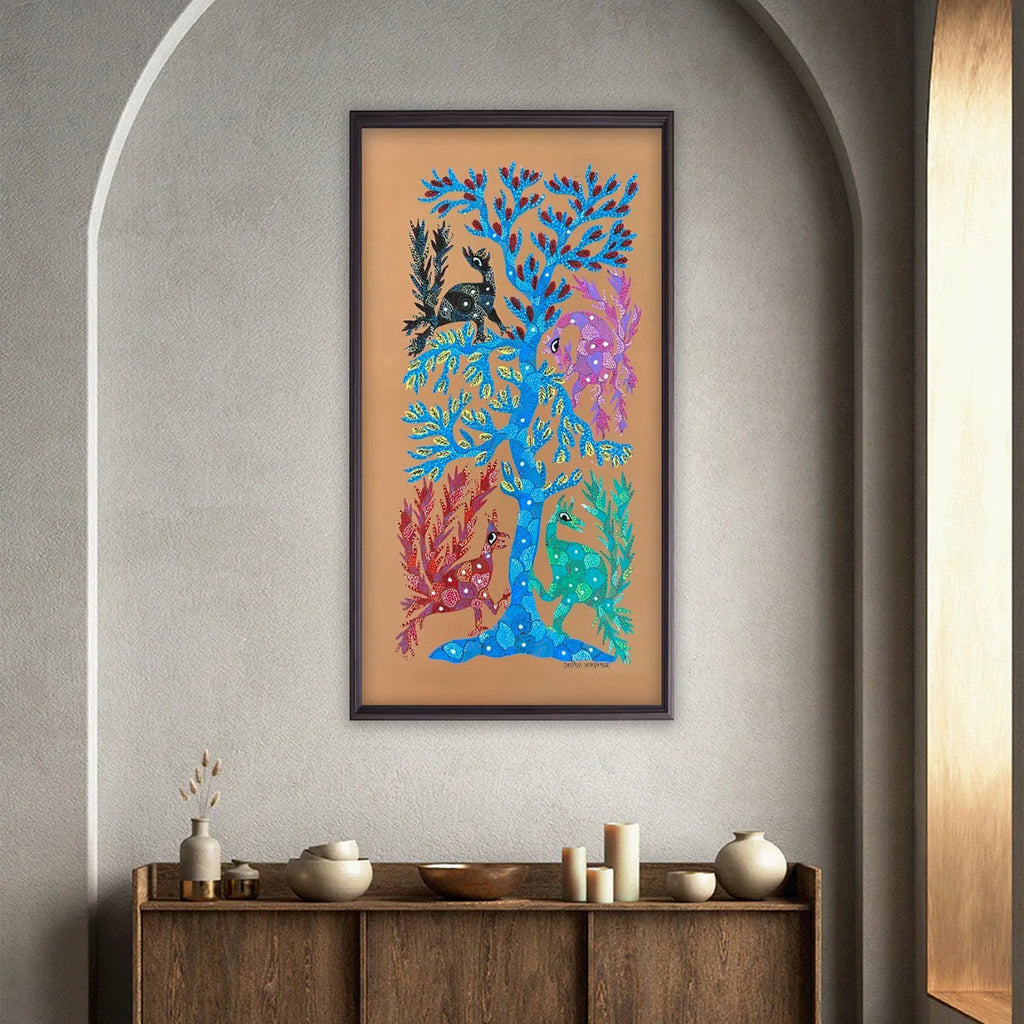 Bhil - Tree of life and birds