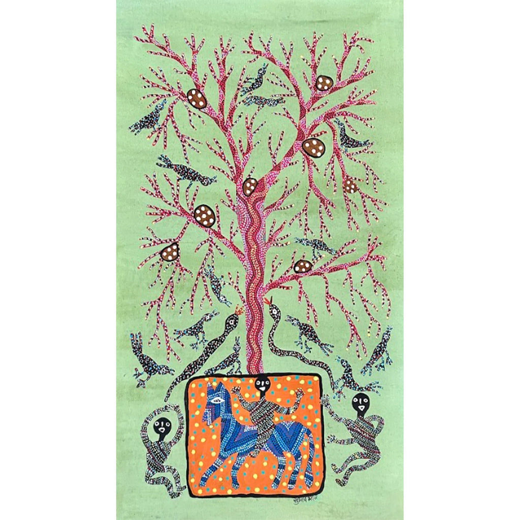 Bhil - Gasla Dev under summer tree
