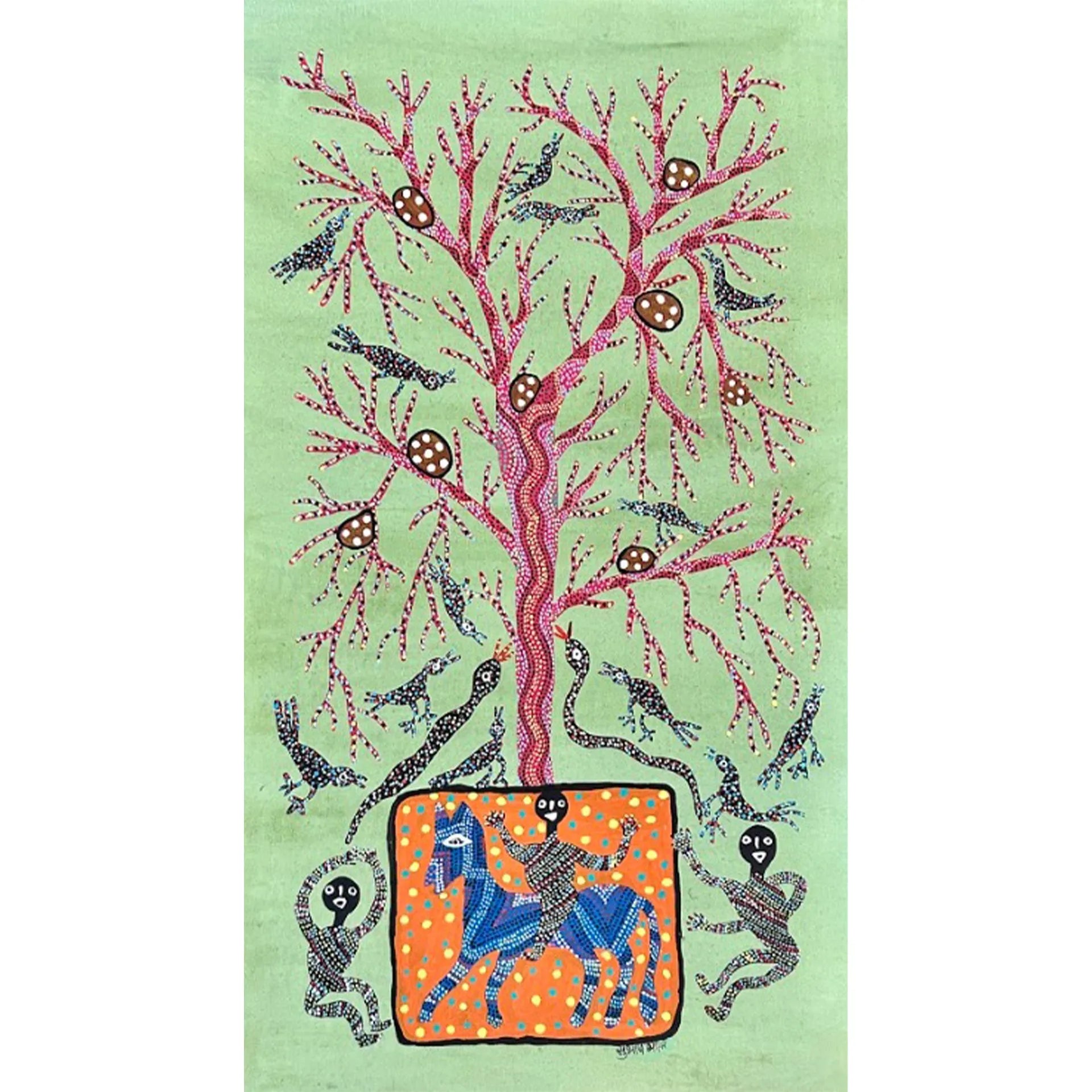 Bhil - Gasla Dev under summer tree