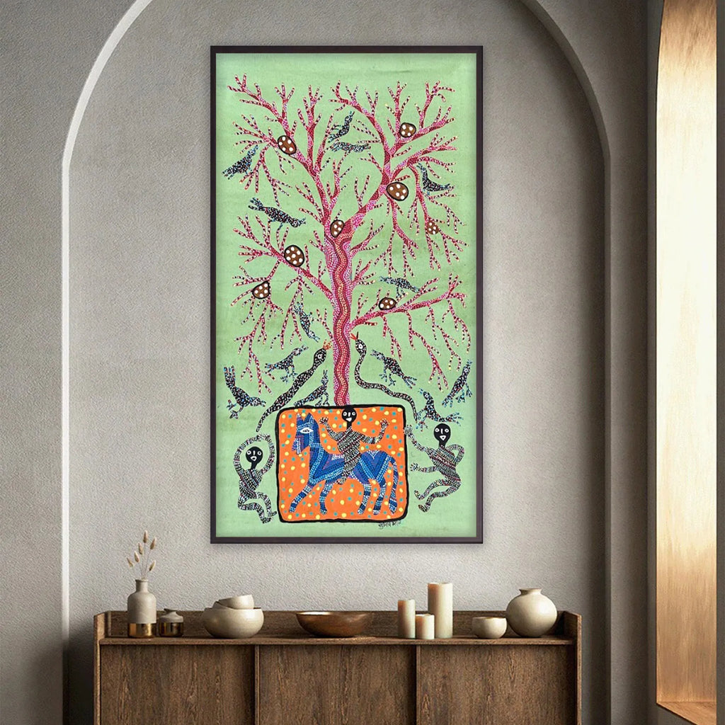 Bhil - Gasla Dev under summer tree