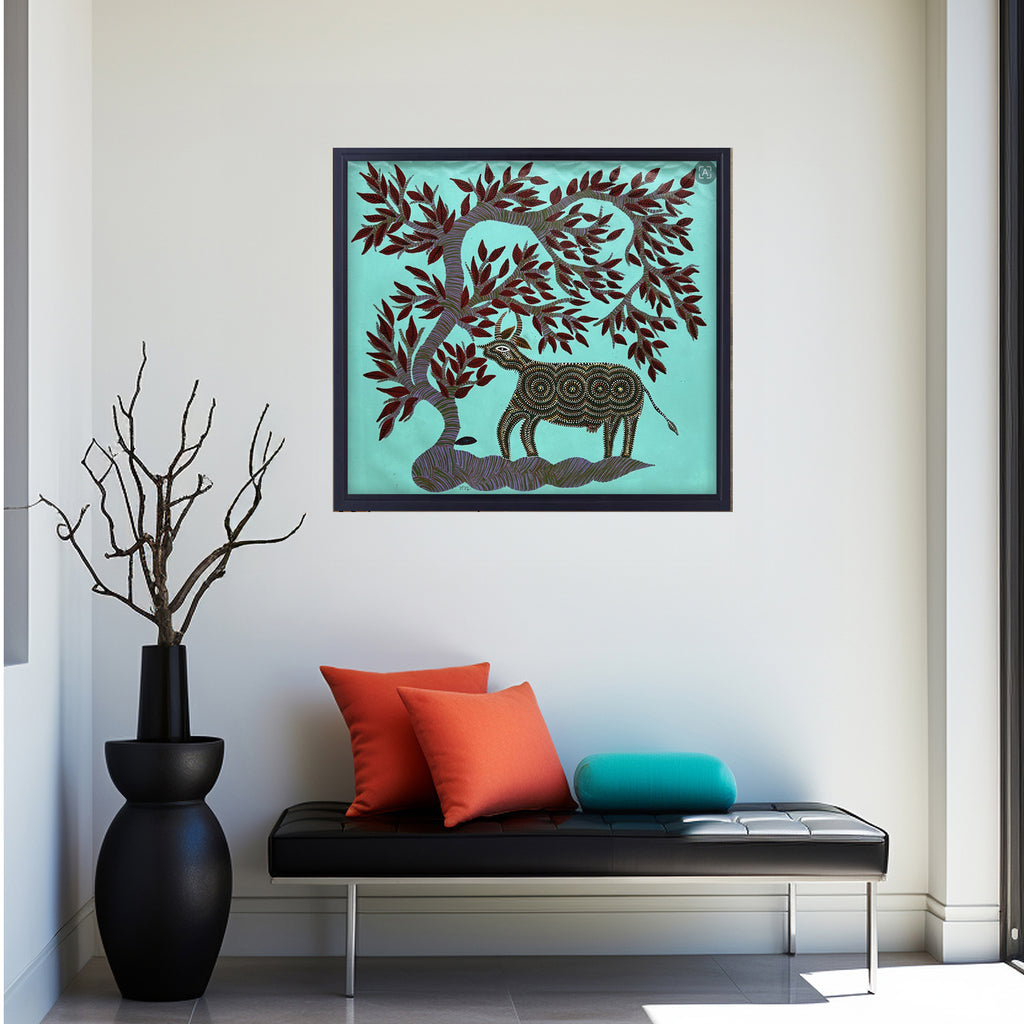 Bhil - Cow under the tree