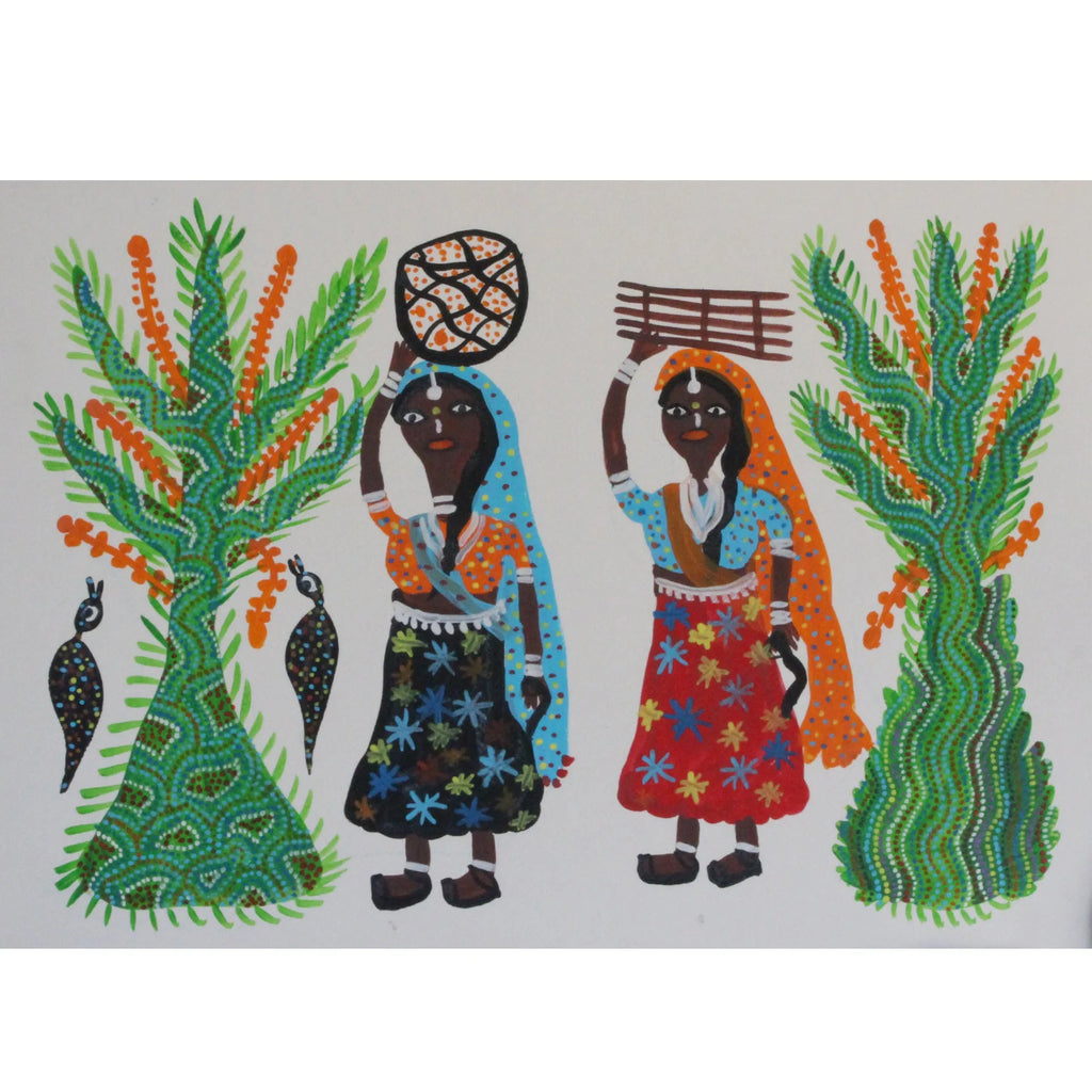 Bhil - Women bringing wood from the jungle