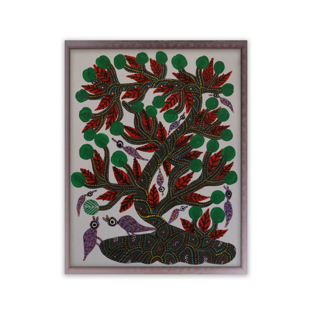 Bhil - Birds on a berry tree