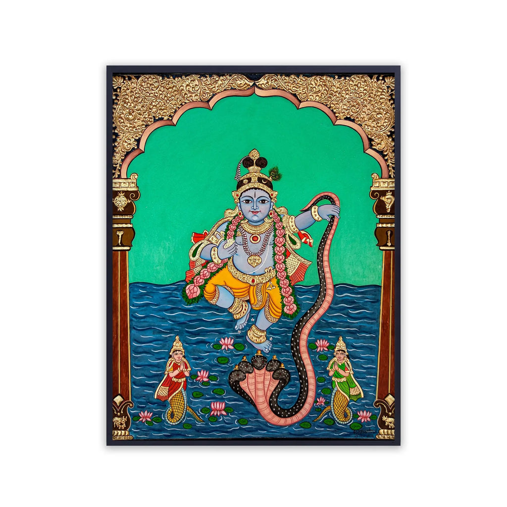 Mysore Painting - Krishna Kaalingamardhana