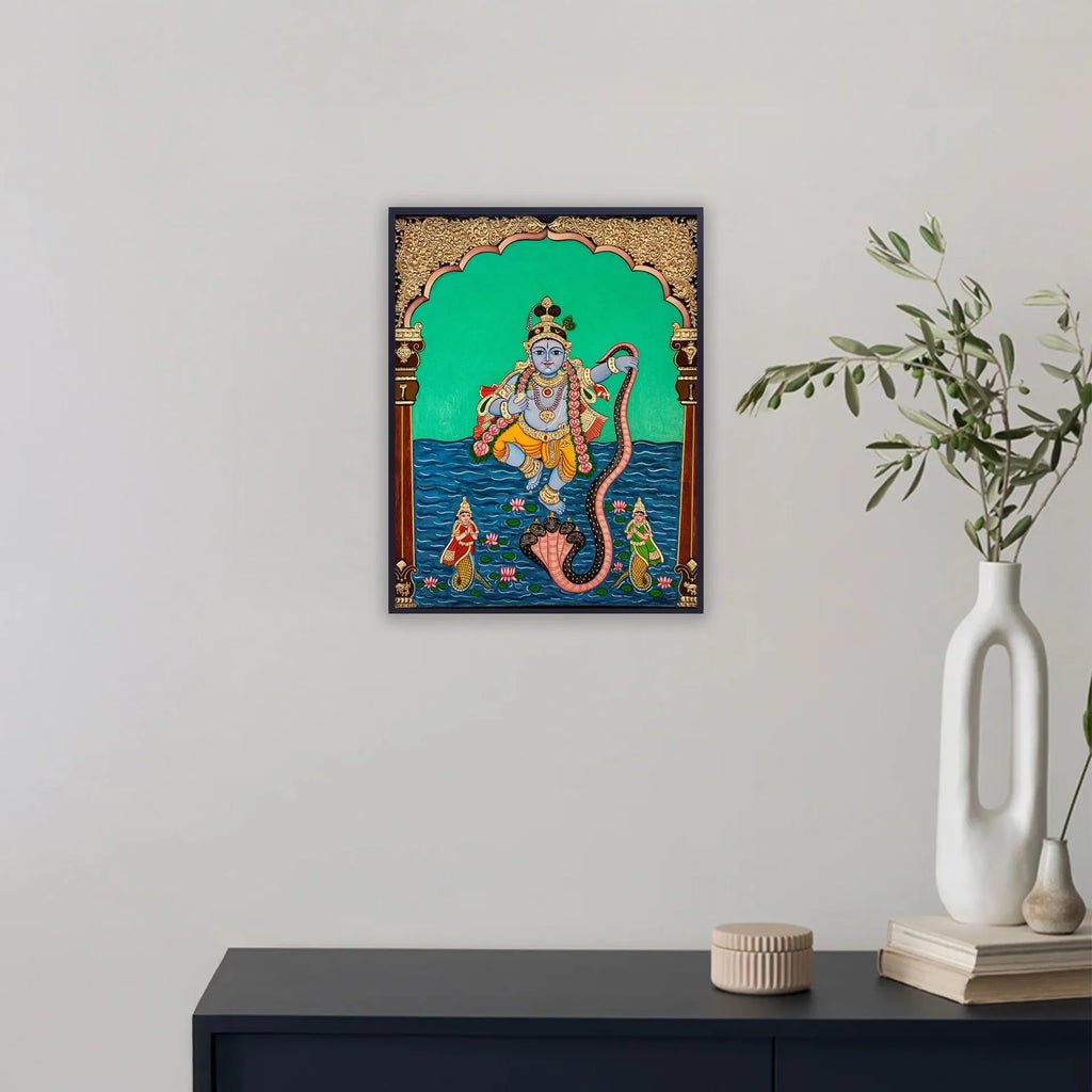 Mysore Painting - Krishna Kaalingamardhana