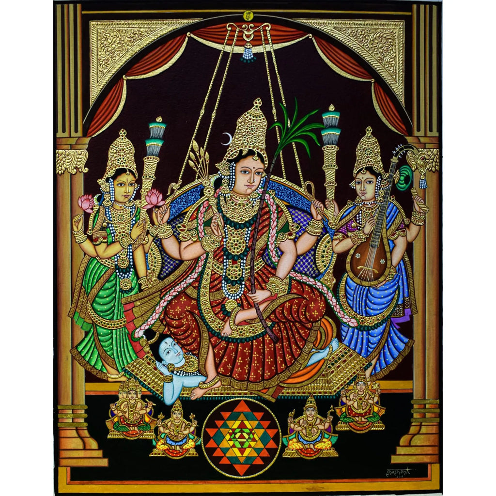 Mysore Painting - Rajarajeshwari