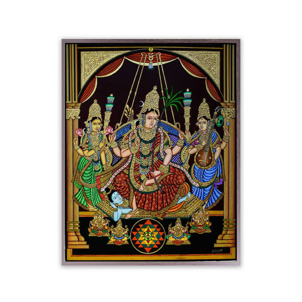 Mysore Painting - Rajarajeshwari