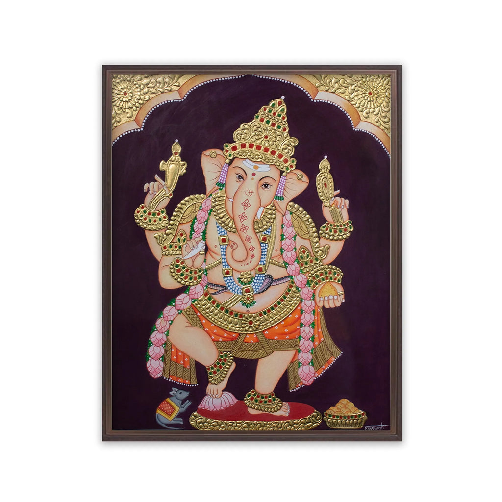 Mysore Painting - Natya Ganapathi