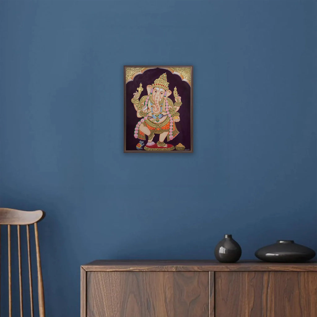 Mysore Painting - Natya Ganapathi