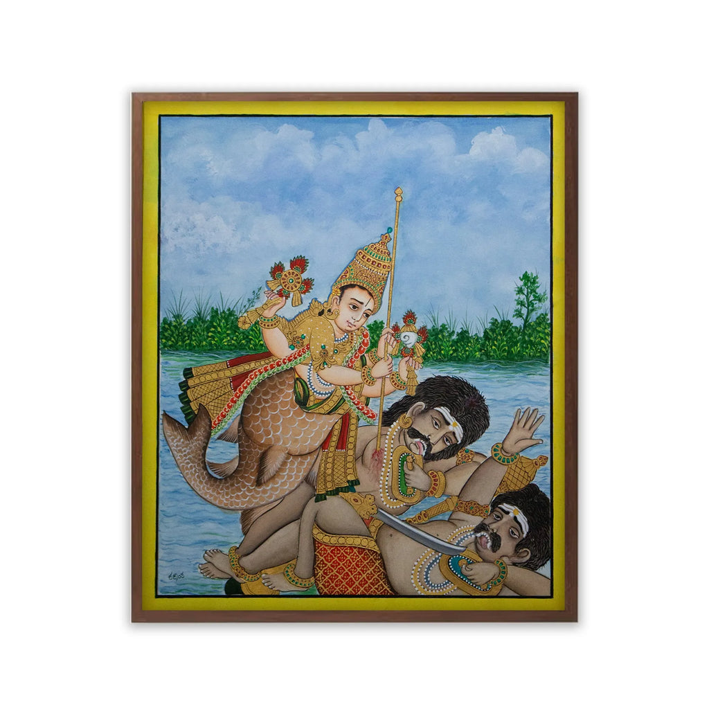 Mysore Painting - Matsyavatara