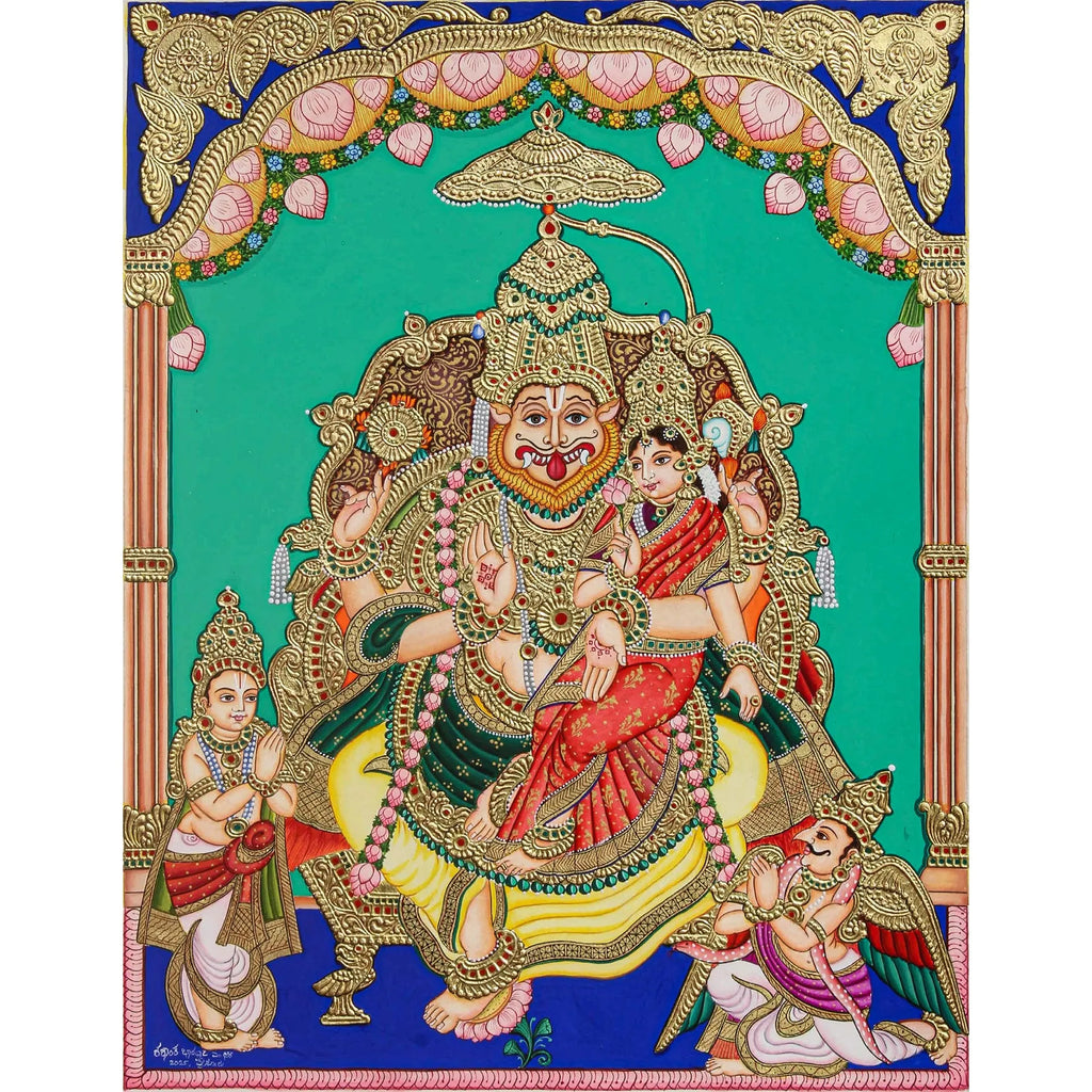 Mysore Painting - Lakshmi Narasimha