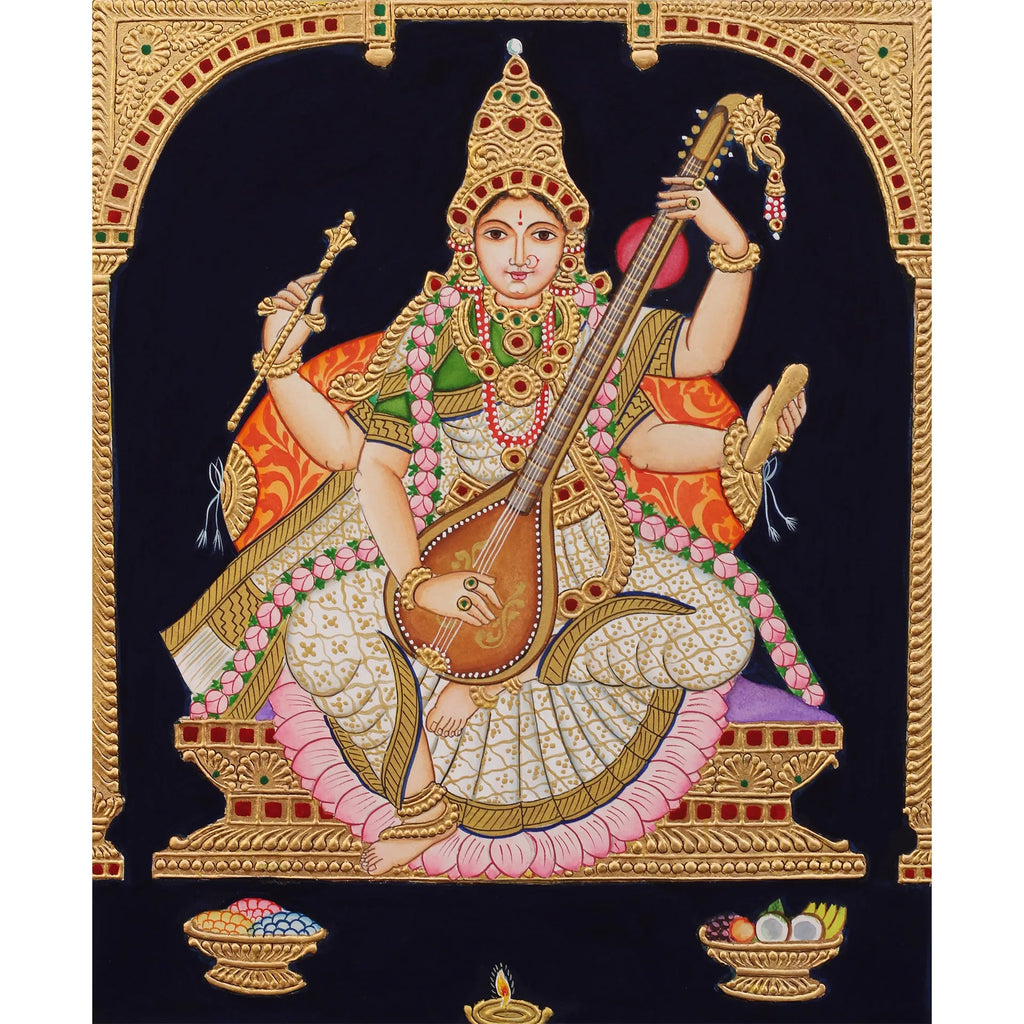 Mysore Painting - Saraswathi