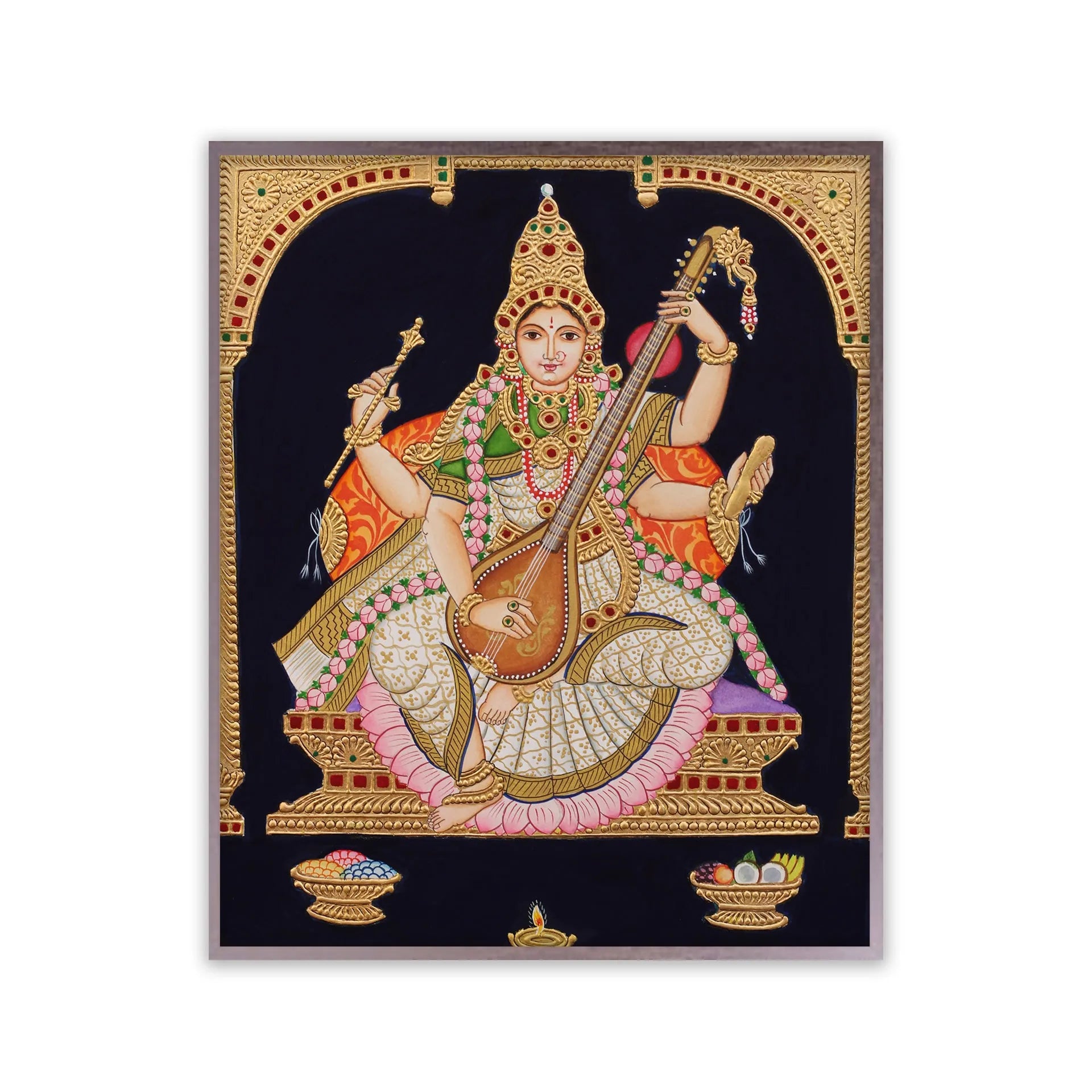 Mysore Painting - Saraswathi