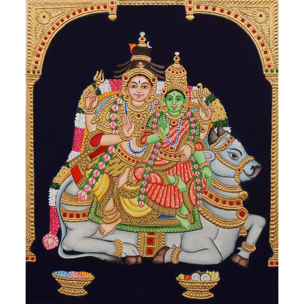 Mysore Painting - Vrushabharuda
