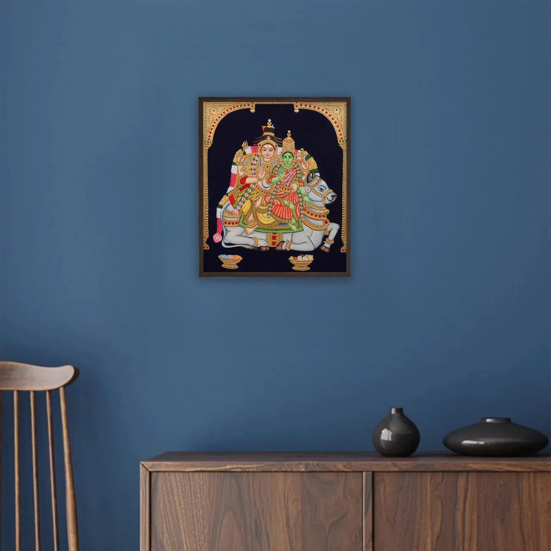 Mysore Painting - Vrushabharuda
