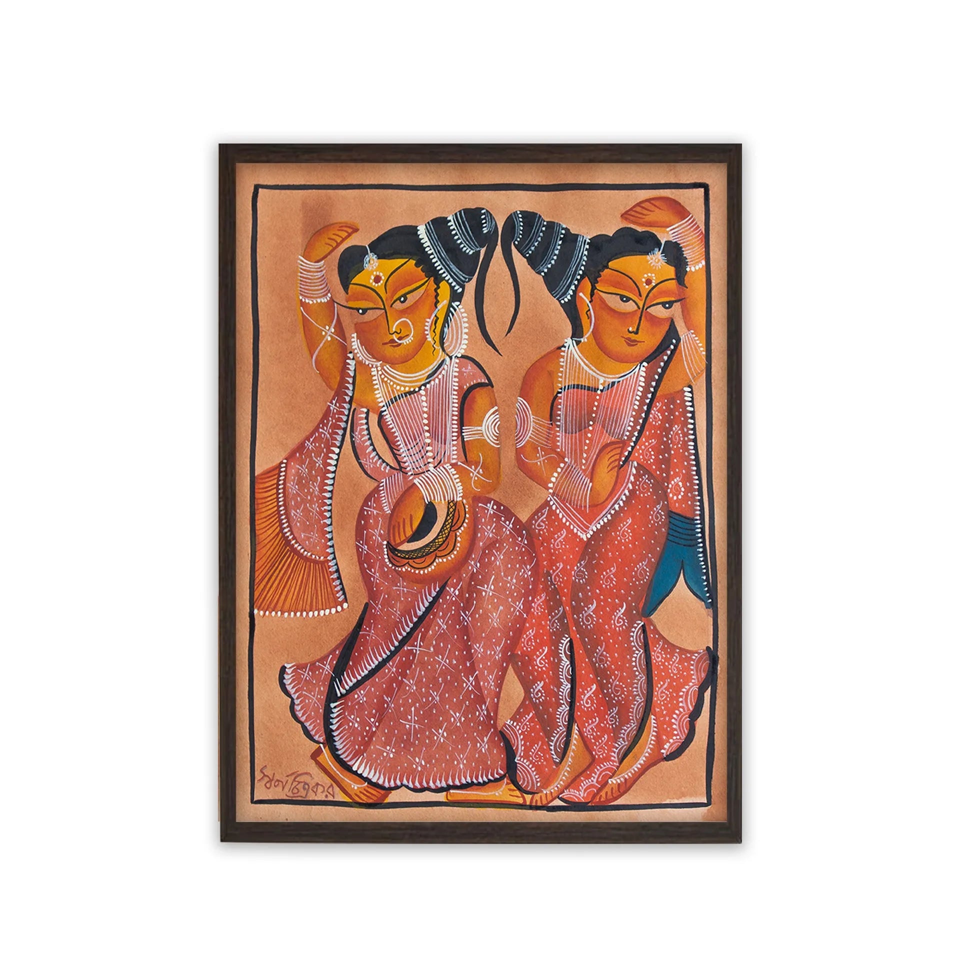 Bengal Pattachitra - Friends