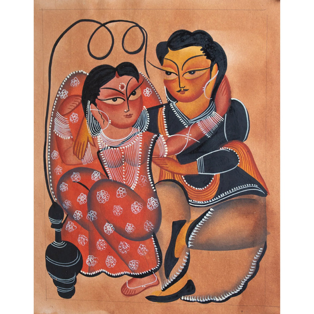 Bengal Pattachitra - Babu Biwi