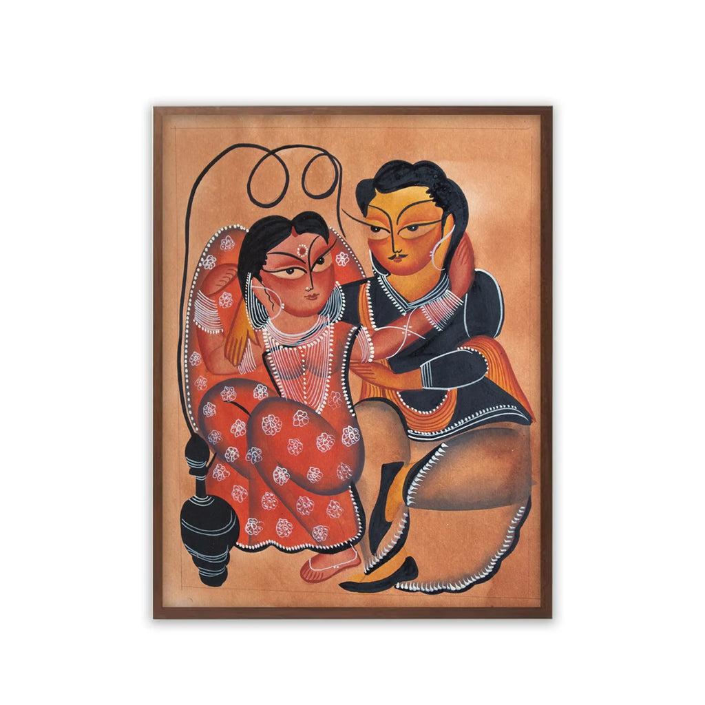 Bengal Pattachitra - Babu Biwi