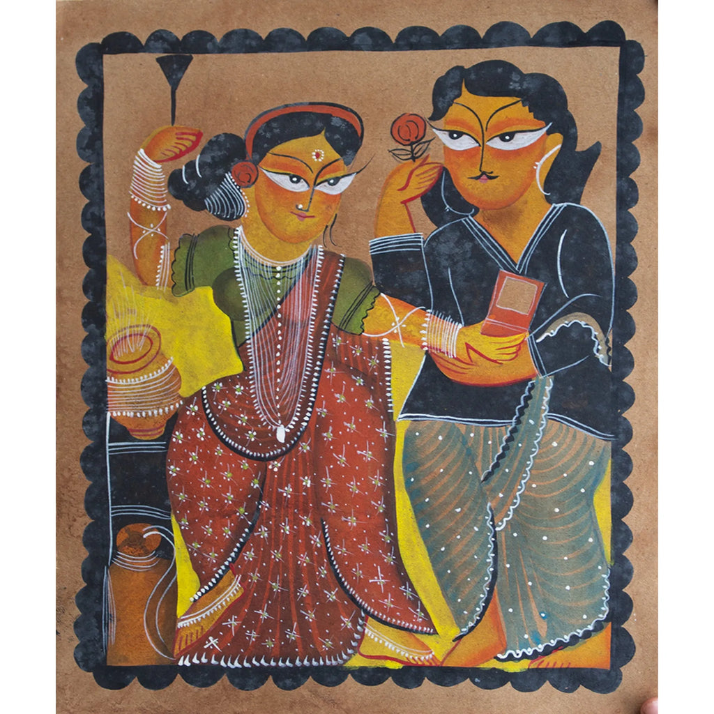 Bengal Pattachitra - Babu Biwi