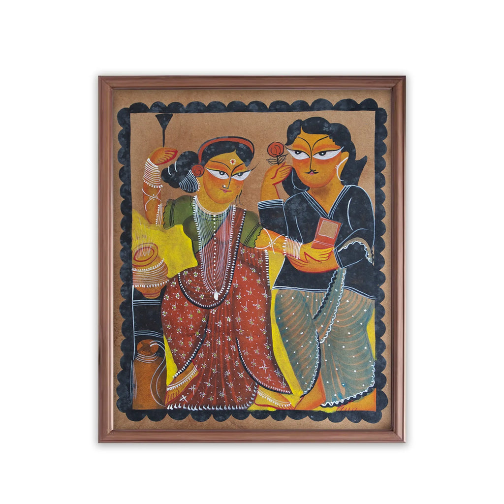 Bengal Pattachitra - Babu Biwi
