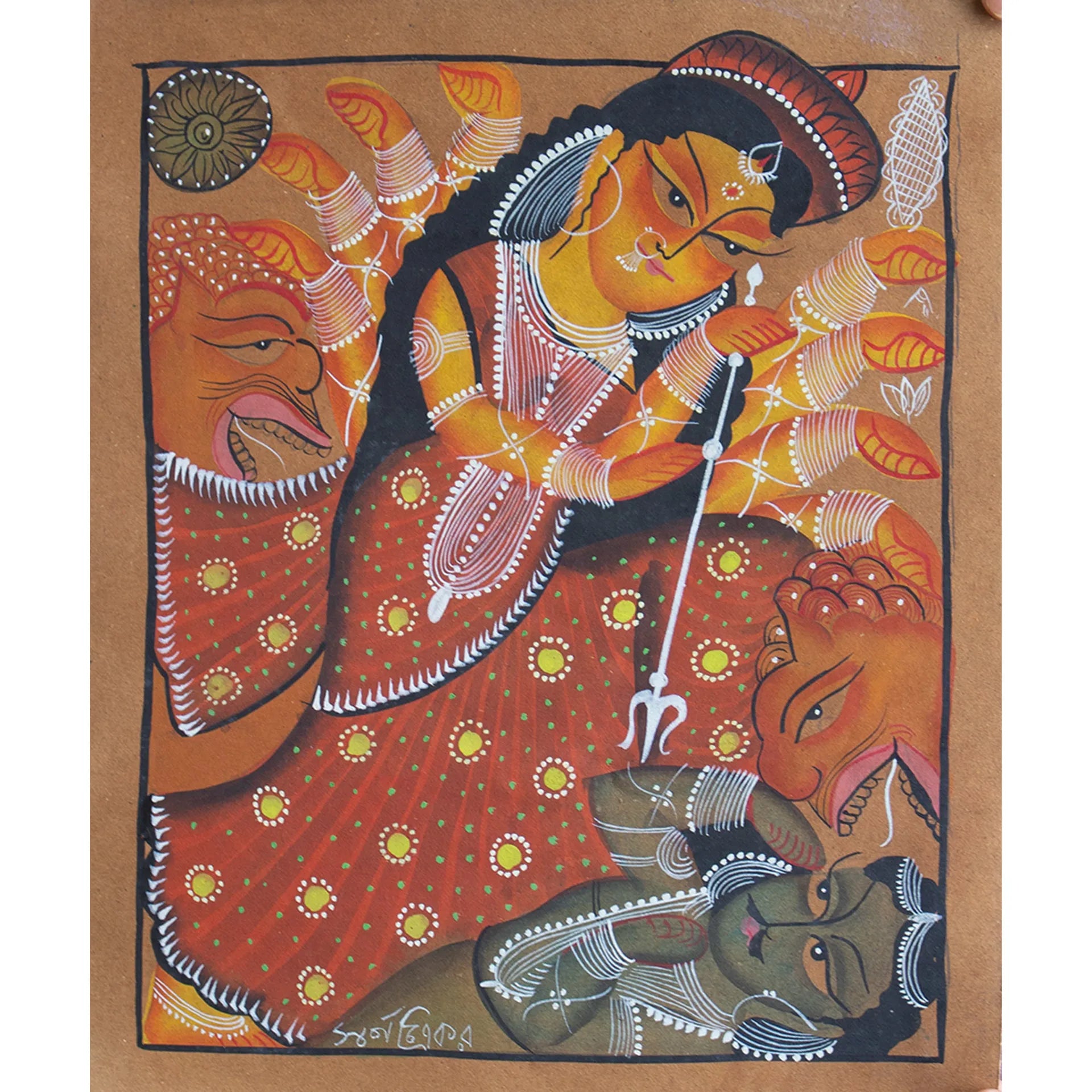Bengal Pattachitra - Durga